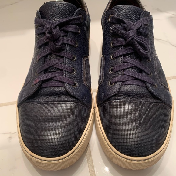 Lanvin Blue Cut Leather Sneaker - Picture 3 of 6